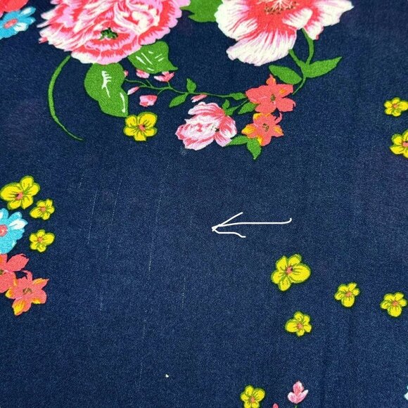 Free People Intimately Printed Floral Slip Dress Sz.M Midnight Blue Flowy Fairy - Picture 9 of 13